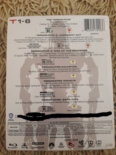 Blu Ray Coleção Exterminador Do Futuro 6 Filmes Lacrado
