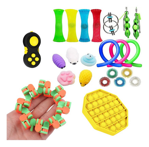 Set Pop It Fidget Toy Push Sensory Pop Pop De 23 Piezas