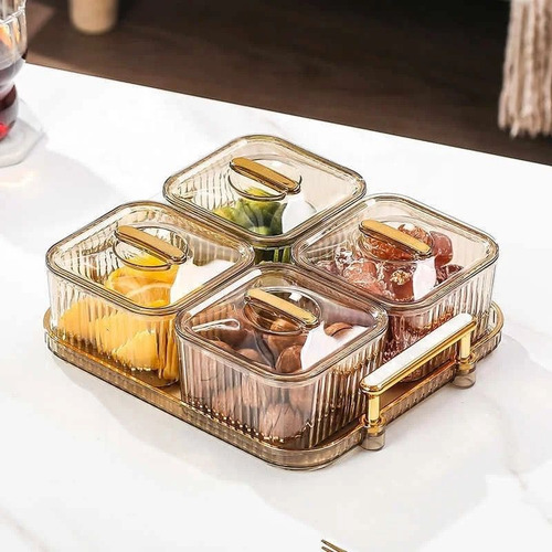 Bandeja Para Aperitivos De 4 Divisiones