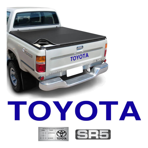 Kit Adesivo Toyota Hilux Tampa Traseira Sr5 Azul Kit06