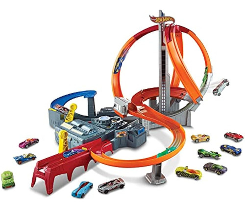 Hot Wheels Spin Storm Track Set Orange Track Circuitos De Va