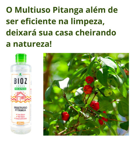 Kit 2 Multiuso Limpador Geral Biodegradável Plantas Pitanga