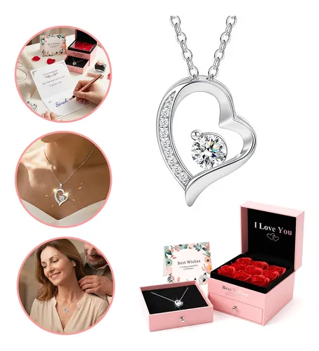 Collar Corazón Amor Eterno en Plata