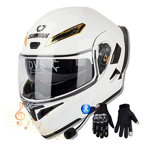 Casco De Moto Abatible Con Bluetooth Casco Integral De Moto 