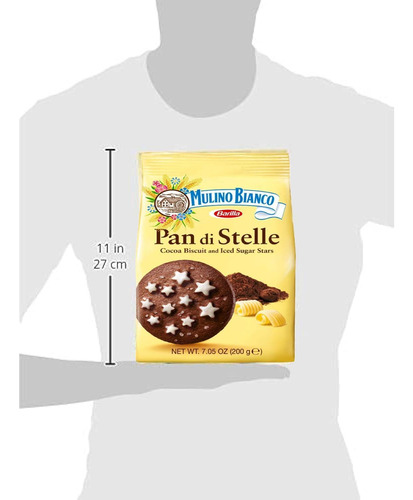 Biscoito Pan Di Stelle Cacau Mulino Bianco 200g