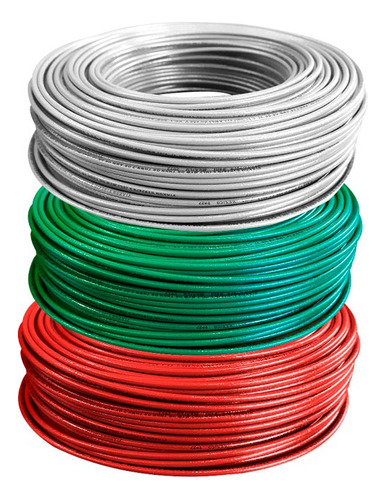 Pack 3 Rollos Cable Thhn 8 Awg Rollos 100mts Certificado