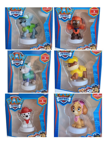 Sello Paw Patrol Set X 5  Muñecos 4 Cm Patrulla Canina