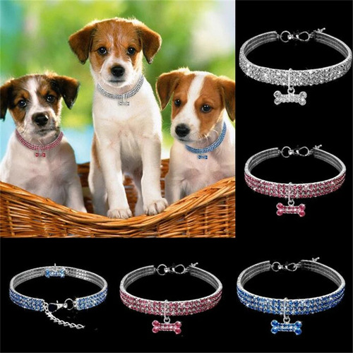 Collar Para Perro Bling Pet Pitbull Con Colgante En Forma De