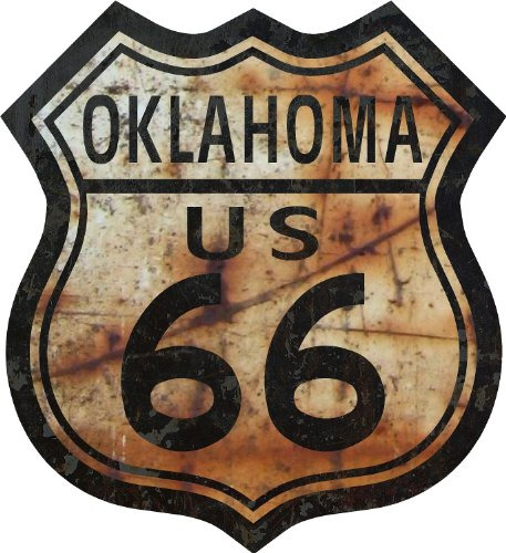 819 Una 5 Ruta 66 Serie Oklahoma Calcomanía Etiqueta
