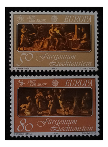 Liechtenstein Tema Europa 1985 Arte Nv. Mint. Yv.807/08