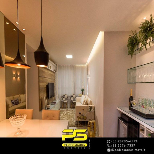 ( M O B I L I A D O ) Apartamento Com 2 Dormitórios À Venda, 70 M² Por R$ 350.000 - Ponta De Campina - Cabedelo/pb - Ap3126