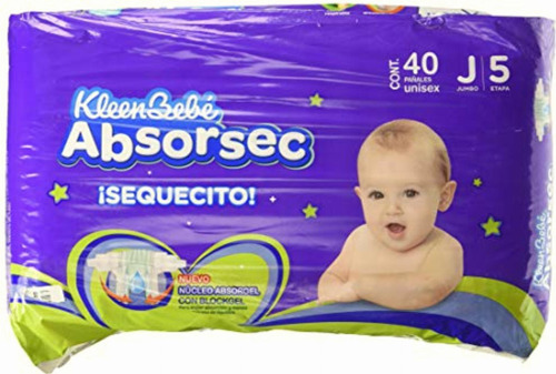 Kleenbebe Absorsec Ultra, Unisex, Sequecito, Talla Jumbo,