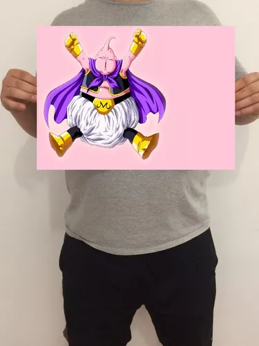 Adesivo Resinado Majin Boo (gordo) Dragon Ball Z 9x7 Cm