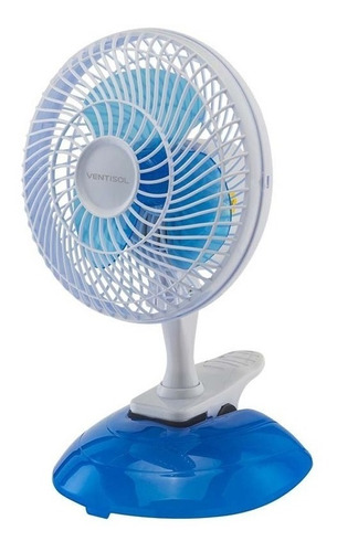 Mini Ventilador 20cm Portátil 3 Pás Branco Base Clipe 220v