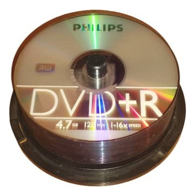 Cd Dvd Philips Dvd+r 16x 4.7gb Pack 22 Unidades