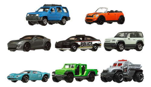 Vehículo de juguete Matchbox, paquete de 8 coches