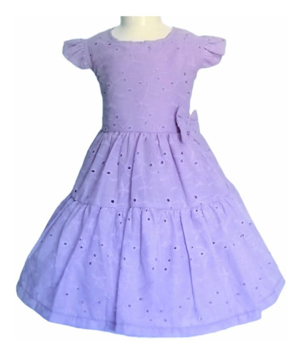 Vestido Tabitas Lila 0140 Talla #2 A 6 Años A