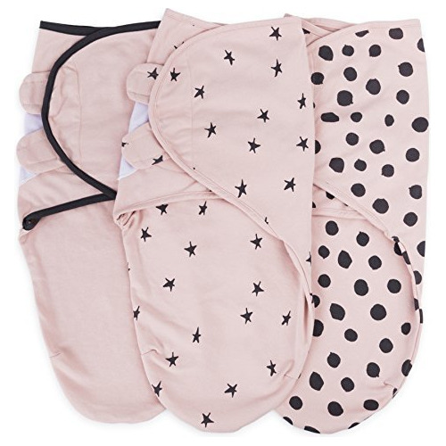 Juego De Mantas Acolchadas Ajustables, Rosa (de 3 A 6 Meses)