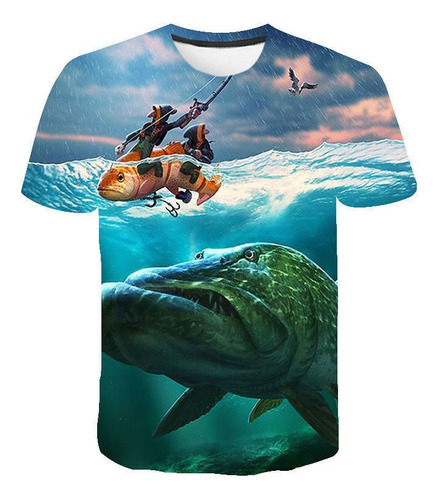 Lou Nueva Camiseta De Pesca De Carpa Impresa En 3d De Moda