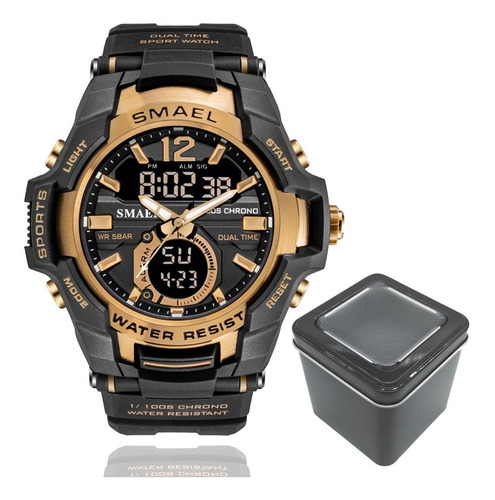 Relógio Smael 1805 Sport Anti-shock Dual-time Bronze