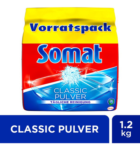 Jabon Lavavajillas En Polvo Somat 1.2kg Rinde 60 Lavados