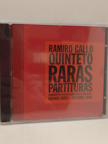 Ramiro Gallo Quinteto Raras Partituras Cd Nuevo 