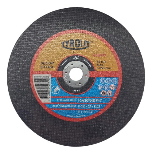 Disco De Corte Premium 2 Em 1 9x1/8x7/8 Tyrolit 10a30r4b47