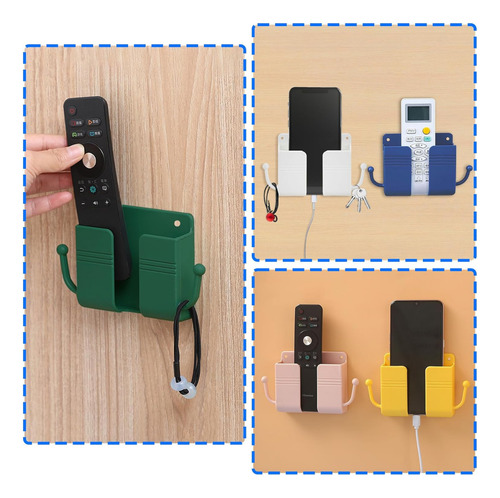 3pz Soporte Adhesivo Pared Celular Control Cargador Llaves