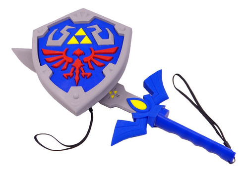 Espada Y Escudo Para Joycon Legend Of Zelda Skyward Sword
