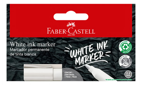 Marcador Permanente Blanco Faber Castell