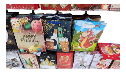 6 Pz Bolsa De Regalo Feliz Cumpleaños.mediana.papel Encerado
