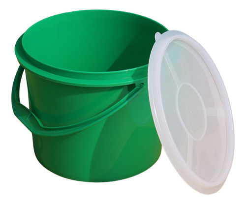 Cubeta Bote Lechero Con Tapa 6 Litros Plastico Hogar Cocina Color Verde