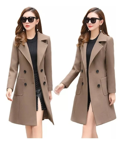 Abrigo Chaqueta Trench Coat Damas Casual Vestido Formal