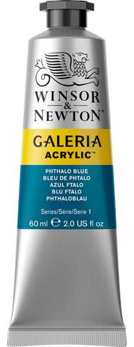 Tinta Acrílica Galeria Winsor & Newton 60ml 516 Phthalo Blue Cor Azul