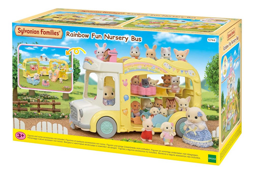 Rainbow Fun Nursery Bus 5744 Sylvanian Families Juguete
