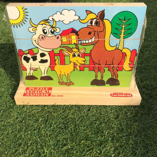 Imagem 5 de 9 de Brinquedo Educativo Madeira Quebra Cabeça Animais