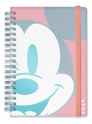 Agenda Mickey Mouse 2024 Mooving 2 Dias Por Pagina Stickers Color De La Portada Rosa