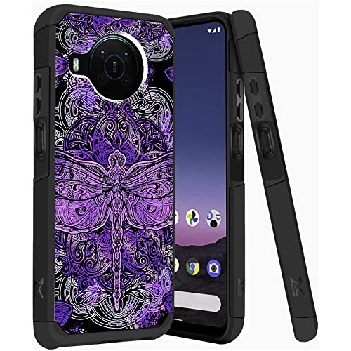 Funda Para Nokia X100 5g 2021 Morado Hybrid-02