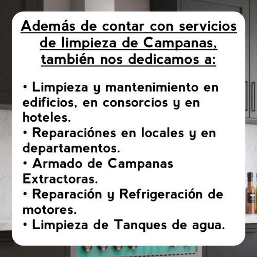 Imagen 3 de 5 de Limpieza De Campana