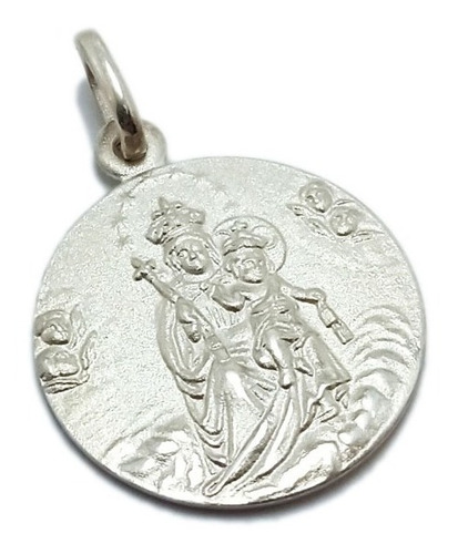 Medalla Virgen Del Carmen - Plata 925 - 20mm