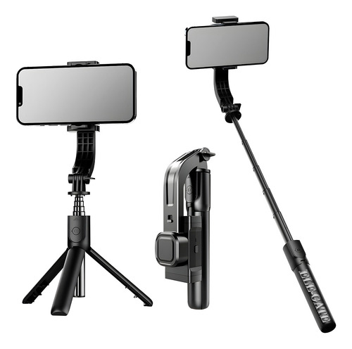 Ele-Gate Selfie Stick ZP.C06 Tripie Estabilizador Mano Smarthphone Carga Usb Color Negro