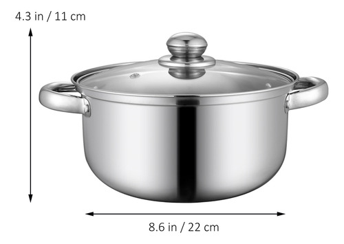 Olla De Sopa Antiadherente De Acero Inoxidable