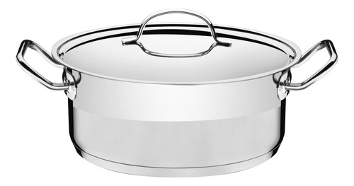 Caçarola Rasa Tramontina Inox Fundo Triplo Professional 28cm