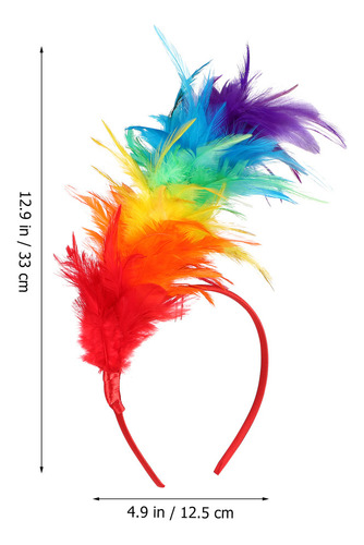 Diadema Rainbow Pride Plume Para Mujer, Accesorios Para El C