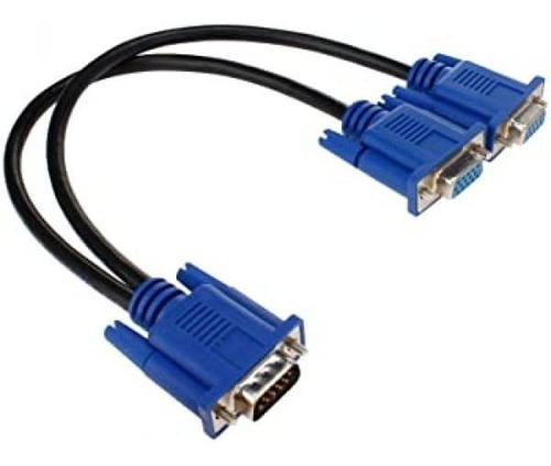 Adaptador 1vga To 2 Vga ( 2monitor On 1 Pc)