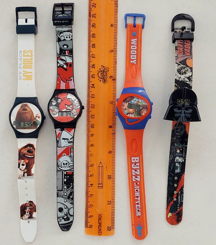 Set 4 Relojes Infantiles Angry Birds. Star Wars. Toy Story 