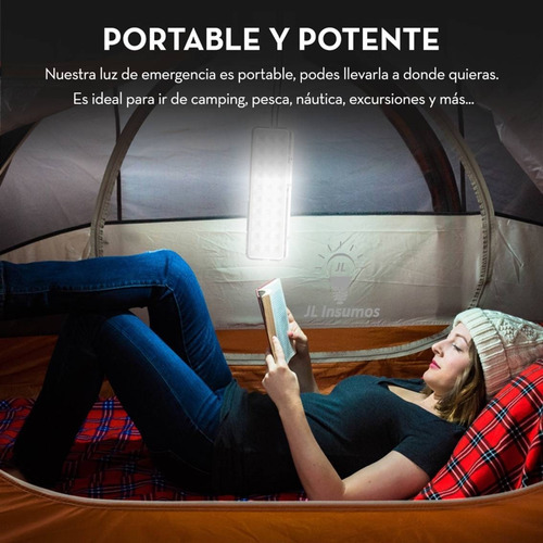 Imagen 4 de 4 de Pack 8 Luz De Emergencia 30 Leds Bateria Litio Troter