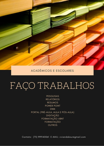 Imagem 3 de 3 de Faço Trabalhos Escolares E Acadêmicos.