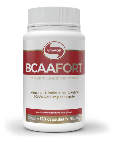 Bcaa Fort - 120 Cap - Vitafor Sabor Sem sabor
