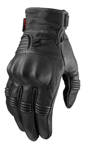 Guantes Moto Piel Evs Sport Compton Negro Proteccion Nudillo Talla G